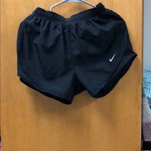 Black running shorts